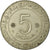Moneda, Algeria, 5 Dinars, Undated (1974), Paris, BC+, Níquel, KM:108