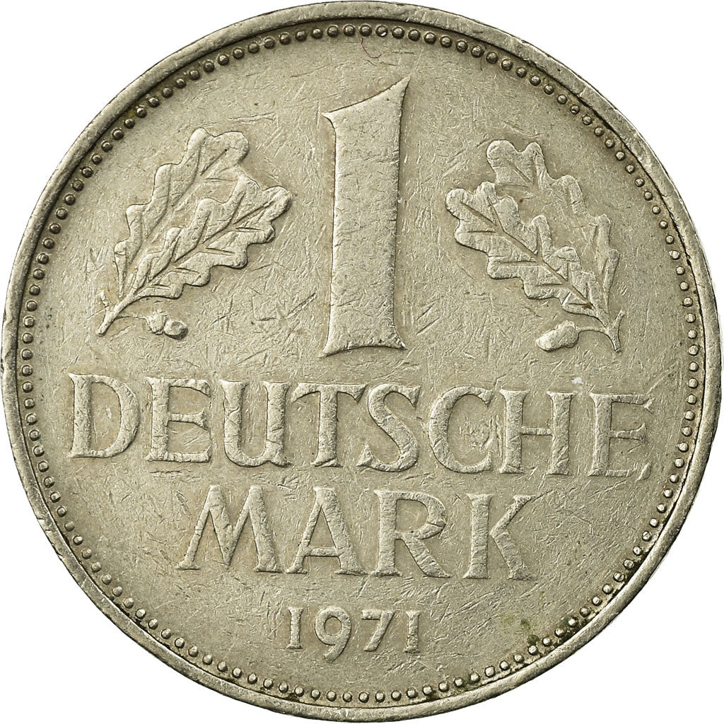 Coin, GERMANY - FEDERAL REPUBLIC, Mark, 1971, Karlsruhe, EF(40-45)