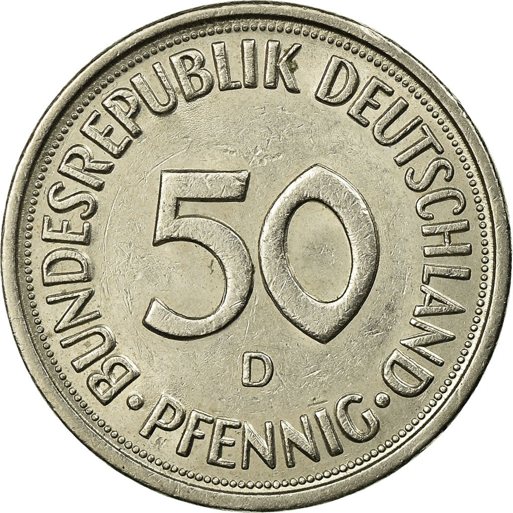 Moneta, GERMANIA - REPUBBLICA FEDERALE, 50 Pfennig, 1981, Munich, SPL-