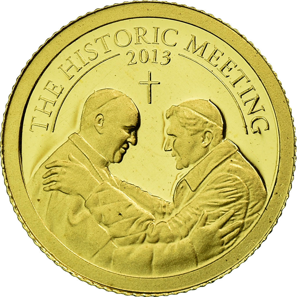 Coin, Palau, Dollar, 2013, The historic meeting, MS(65-70), Gold