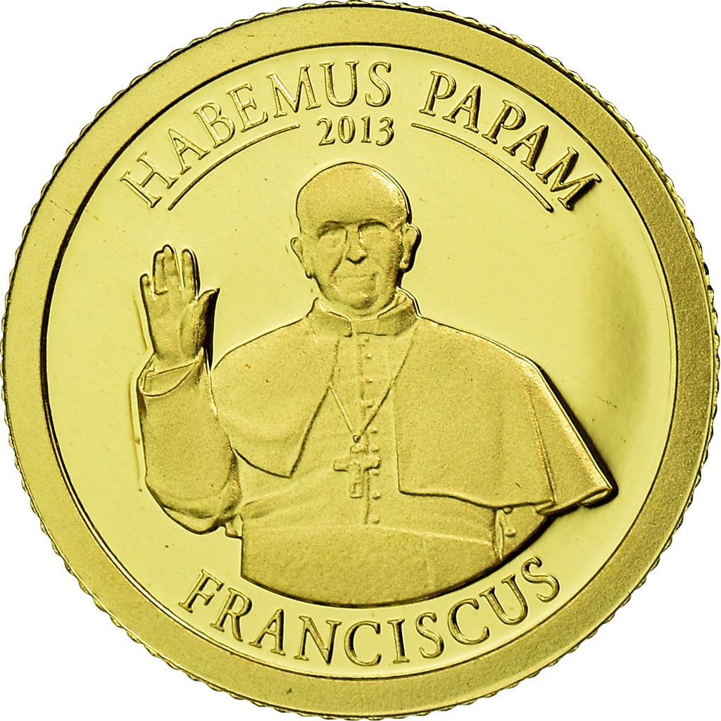 Coin, Cook Islands, Dollar, 2013, Habemus Papam Franciscus, MS(65-70), Gold