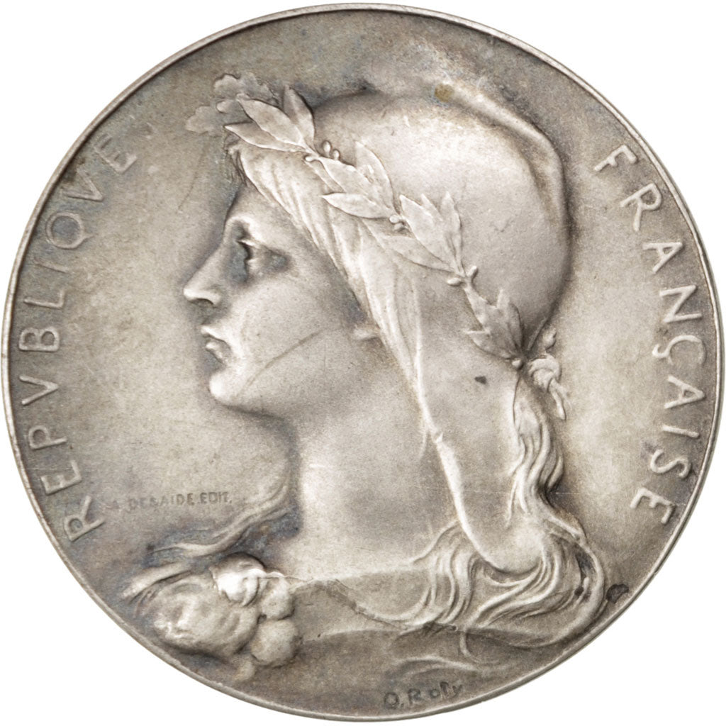 France, Medal, French Third Republic, Medicine, Roty, AU(55-58), Silver