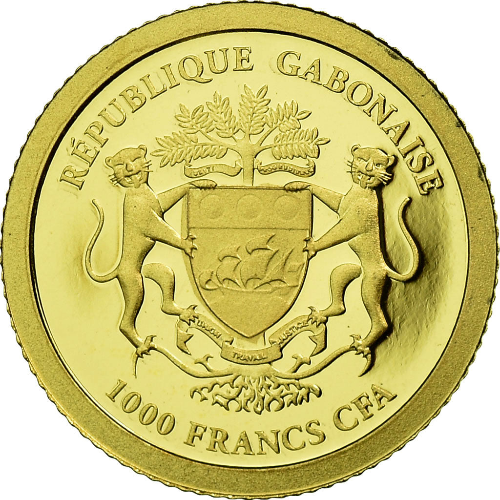 Monnaie, Gabon, 1000 Francs, 2014, FDC, Or