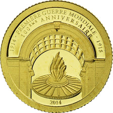 Monnaie, Gabon, Première guerre mondiale, 1000 Francs, 2014, FDC, Or