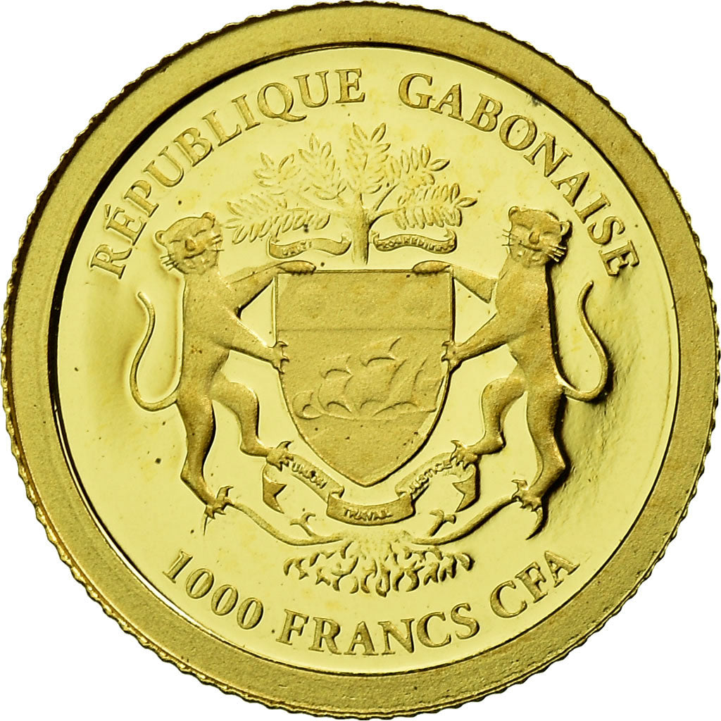 Monnaie, Gabon, Première guerre mondiale, 1000 Francs, 2014, FDC, Or