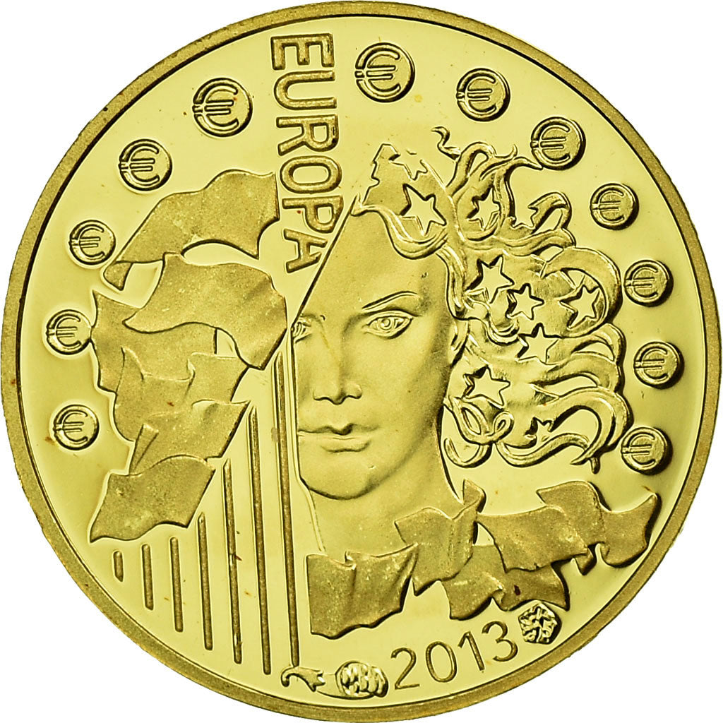 France, 5 Euro, 2013, MS(65-70), Gold, Gadoury:EU599
