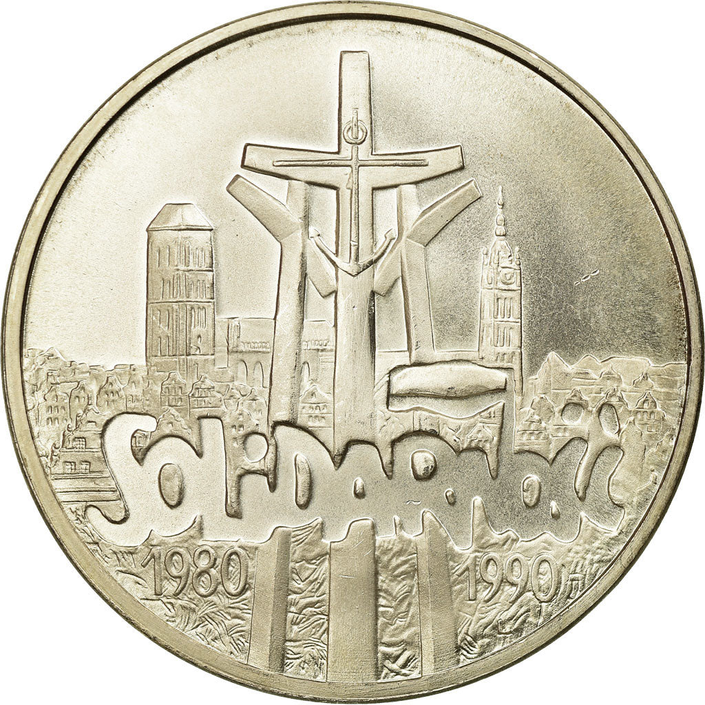 Moneta, Polonia, 100000 Zlotych, 1990, Warsaw, FDC, Argento, KM:196.1