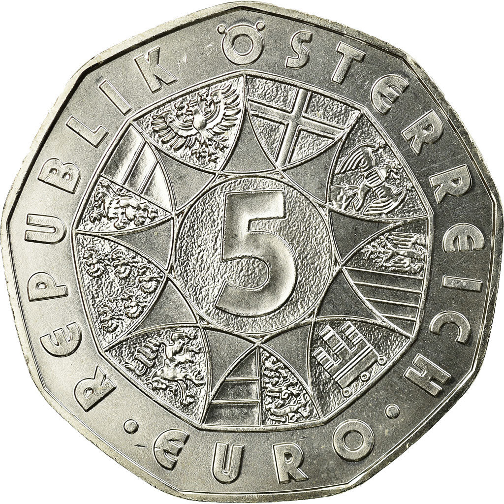 Coin, Austria, 5 Euro, 2010, Vienna, MS(65-70), Silver, KM:3192