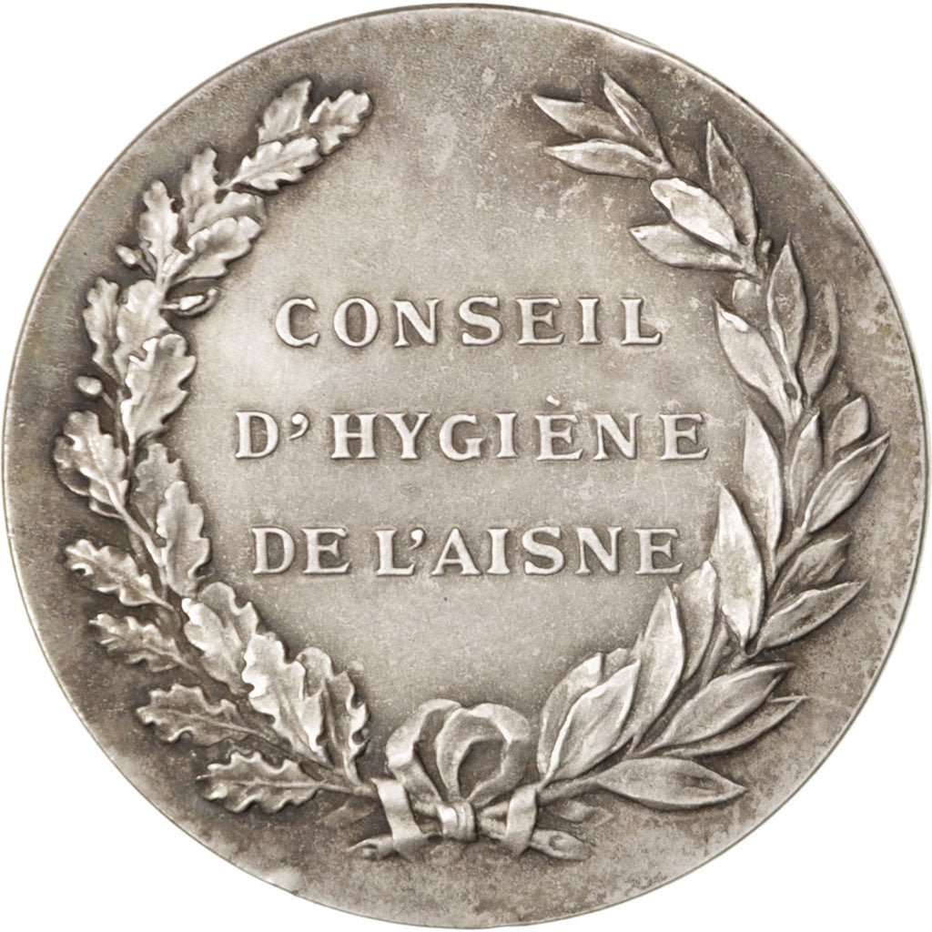 France, Medal, French Third Republic, Medicine, Roty, AU(50-53), Silver
