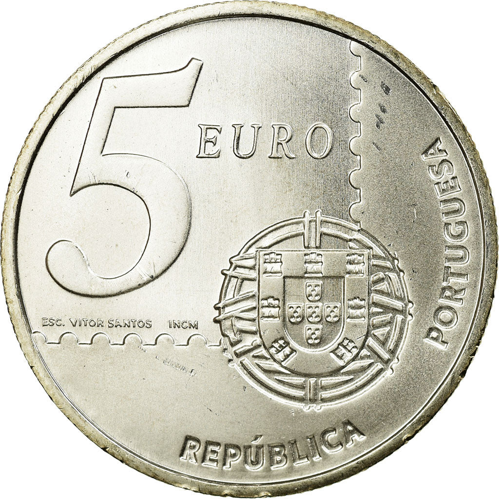 Portugal, 5 Euro, 2003, MS(65-70), Prata, KM:749