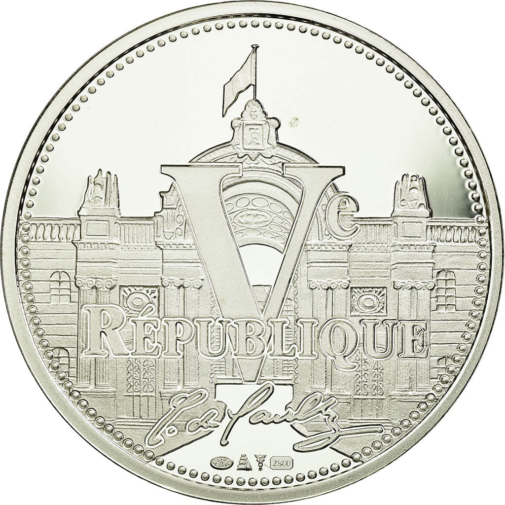France, Medal, Vème République, Charles De Gaulle, 2010, MS(65-70), Silver