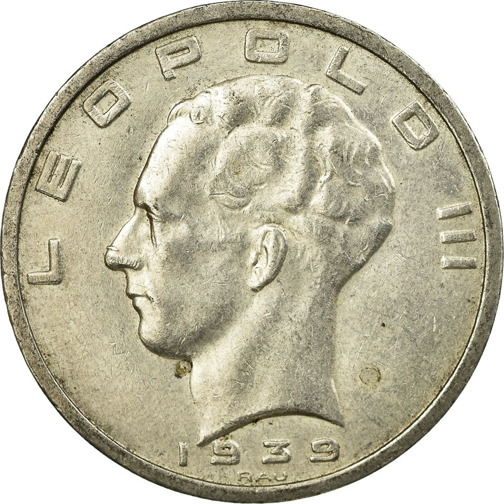 Coin, Belgium, 50 Francs, 50 Frank, 1939, AU(50-53), Silver, KM:122.2