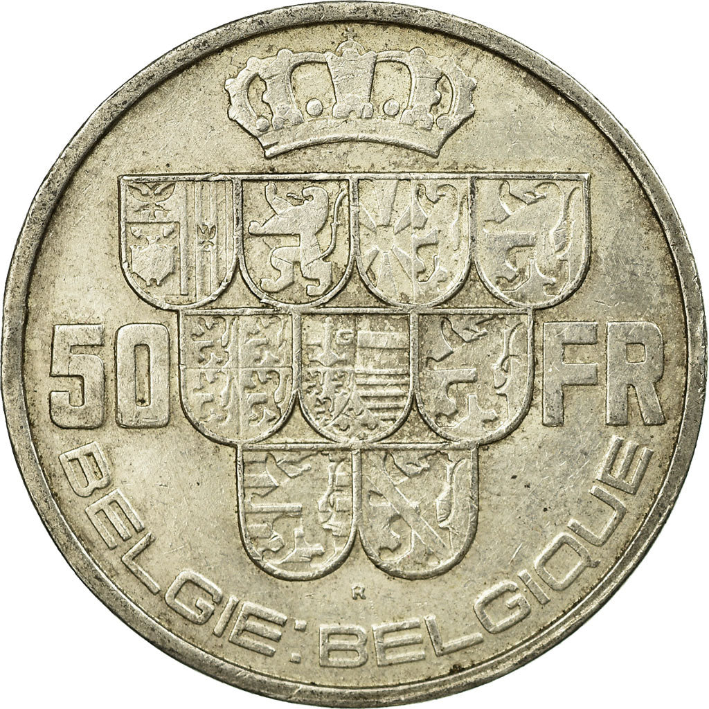 Coin, Belgium, 50 Francs, 50 Frank, 1939, AU(50-53), Silver, KM:122.2