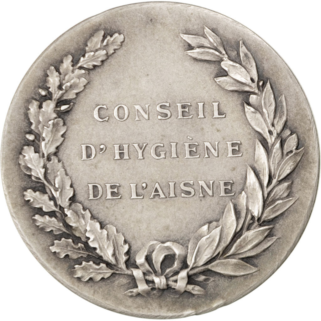 France, Medal, French Third Republic, Medicine, Roty, AU(50-53), Silver