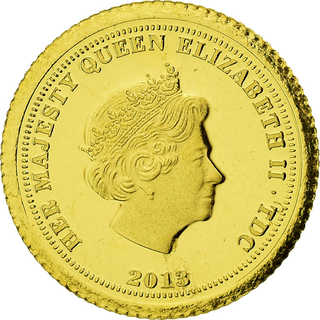 Coin, Tristan Da Cunha, Half crown, 2013, British Royal Mint, MS(65-70), Gold