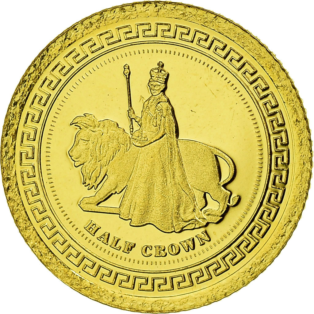 Coin, Tristan Da Cunha, Half crown, 2013, British Royal Mint, MS(65-70), Gold