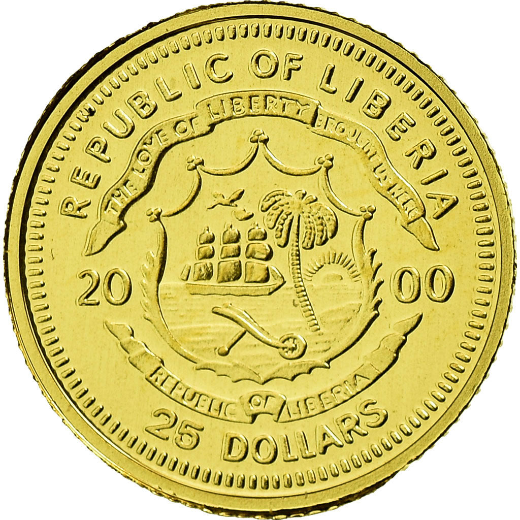 Monnaie, Liberia, Napoléon I, 25 Dollars, 2000, FDC, Or