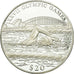 Moneta, Liberia, 20 Dollars, 2000, MS(65-70), Srebro