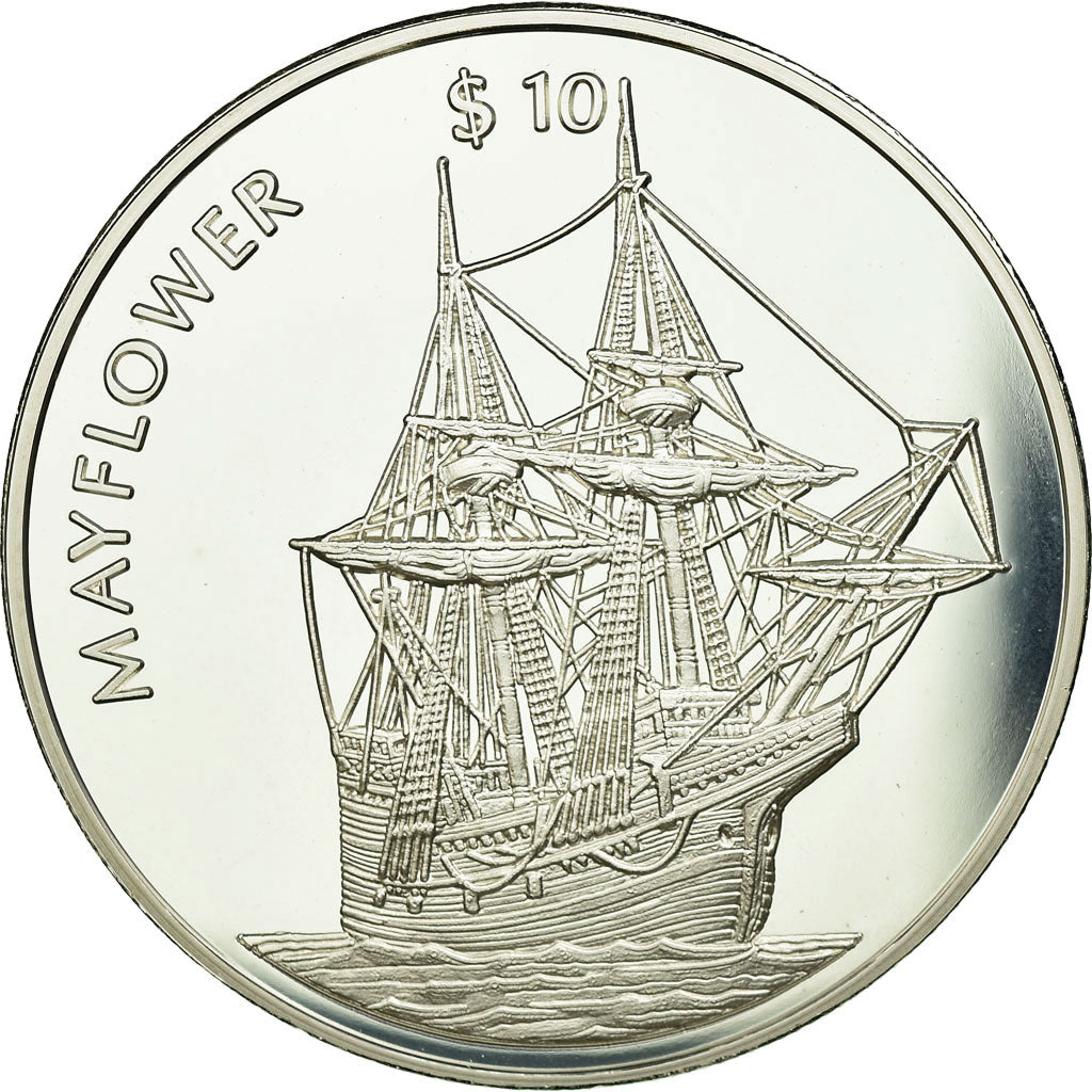 Monnaie, Liberia, 10 Dollars, 1999, FDC, Argent, KM:468