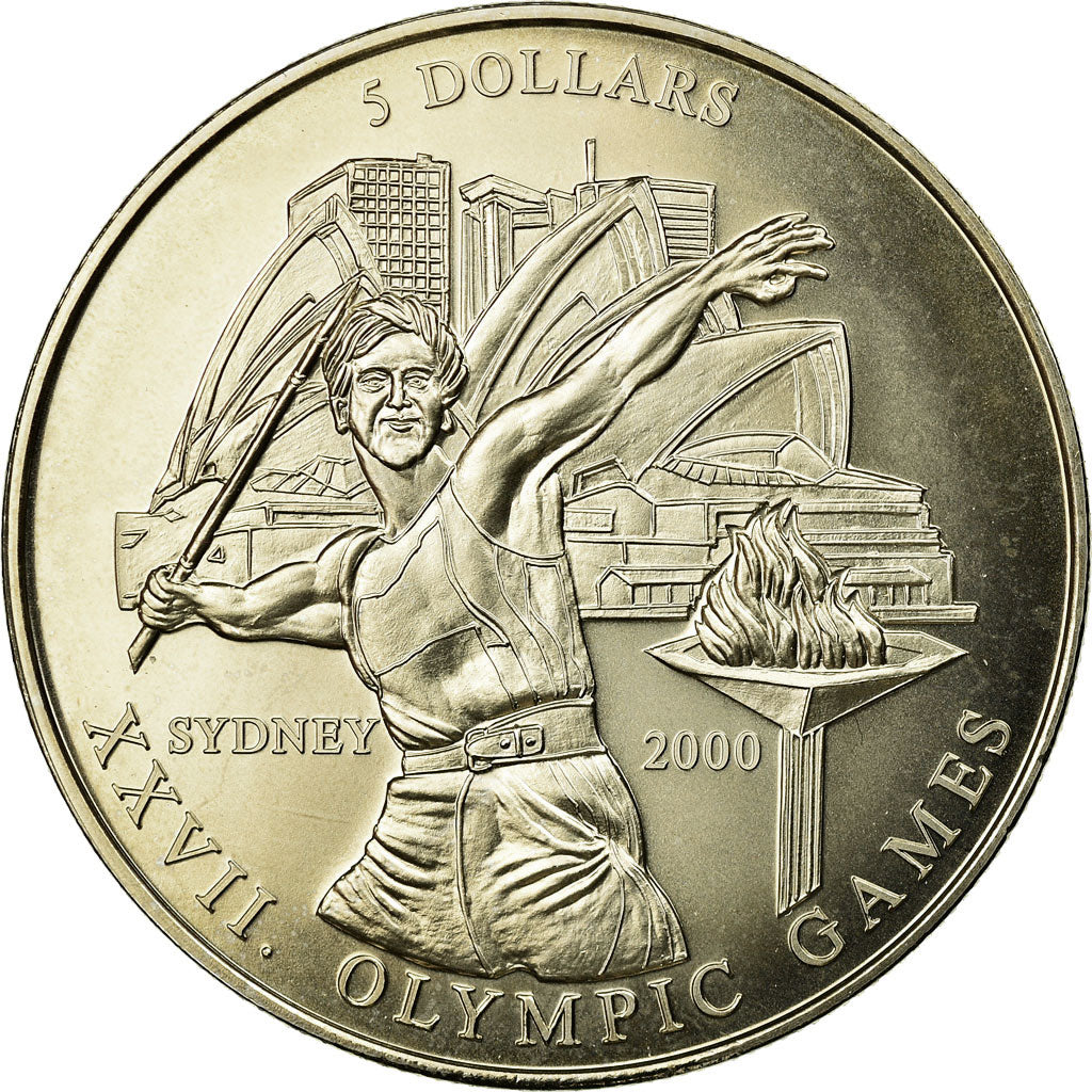 Coin, Liberia, 5 Dollars, 2000, MS(65-70), Copper-nickel, KM:735
