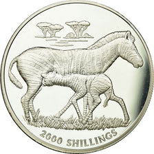 Moneta, Uganda, 2000 Shillings, 1999, MS(65-70), Srebro, KM:95