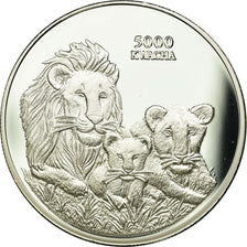 Coin, Zambia, 5000 Kwacha, 1999, British Royal Mint, MS(65-70), Silver, KM:157