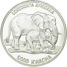 Moneda, Zambia, 5000 Kwacha, 1999, British Royal Mint, FDC, Plata, KM:92