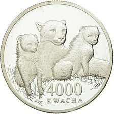 Coin, Zambia, 4000 Kwacha, 2000, British Royal Mint, MS(65-70), Silver, KM:158