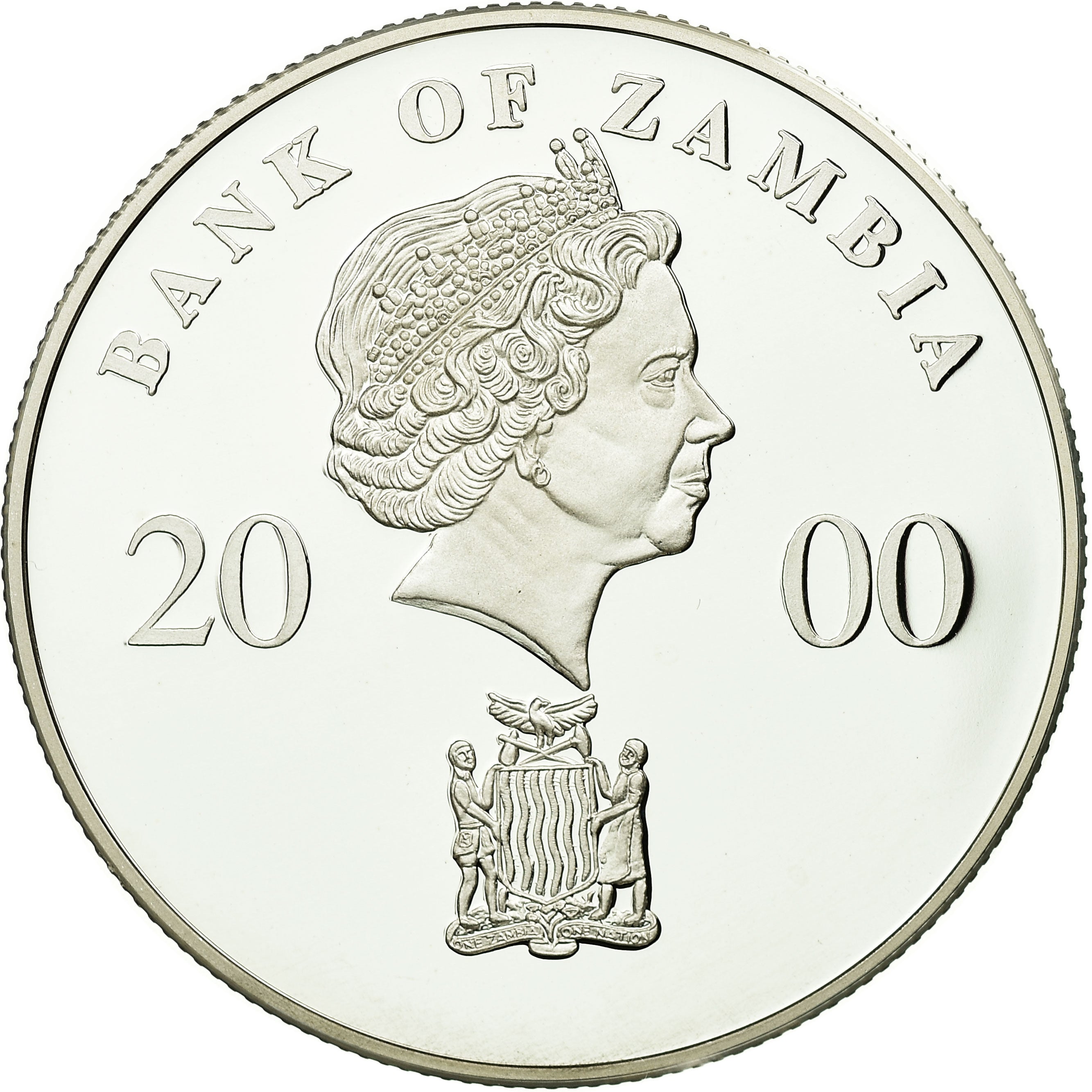 Coin, Zambia, 4000 Kwacha, 2000, British Royal Mint, MS(65-70), Silver, KM:158