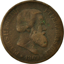 Coin, Brazil, Pedro II, 20 Reis, 1869, VF(20-25), Bronze, KM:474