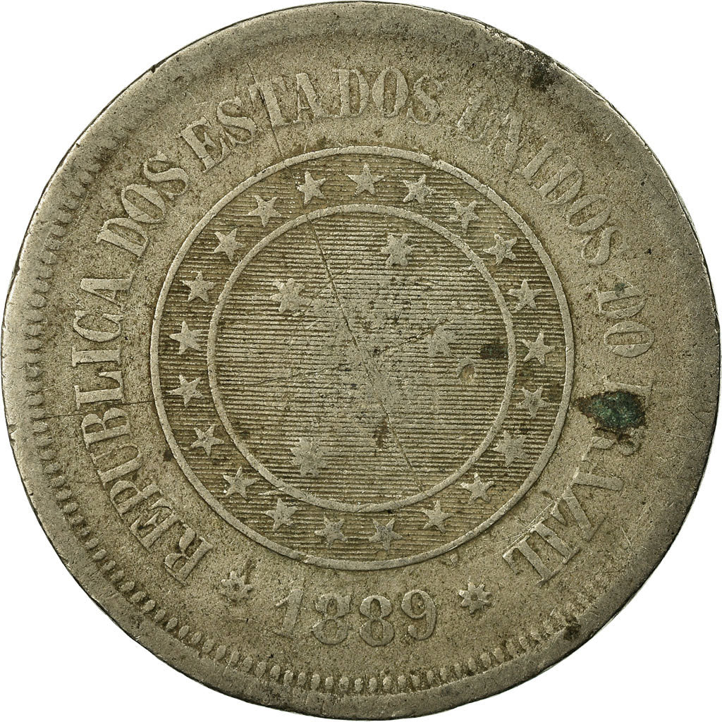 Monnaie, Brésil, 100 Reis, 1889, TB, Copper-nickel, KM:492