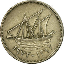 Moneda, Kuwait, Jabir Ibn Ahmad, 50 Fils, 1972/AH1392, MBC, Cobre - níquel