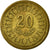 Moneta, Tunisia, 20 Millim, AH 1380/1960, Paris, VF(30-35), Mosiądz, KM:307