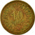 Moneta, Tunisia, 10 Millim, AH 1380/1960, Paris, VF(30-35), Mosiądz, KM:306
