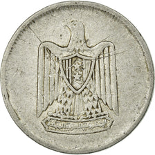 Coin, Egypt, 5 Milliemes, 1967/AH1386, VF(20-25), Aluminum, KM:410