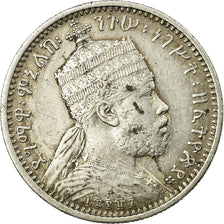 Coin, Ethiopia, Menelik II, 1/8 Birr, 1887, Paris, VF(30-35), Silver, KM:2