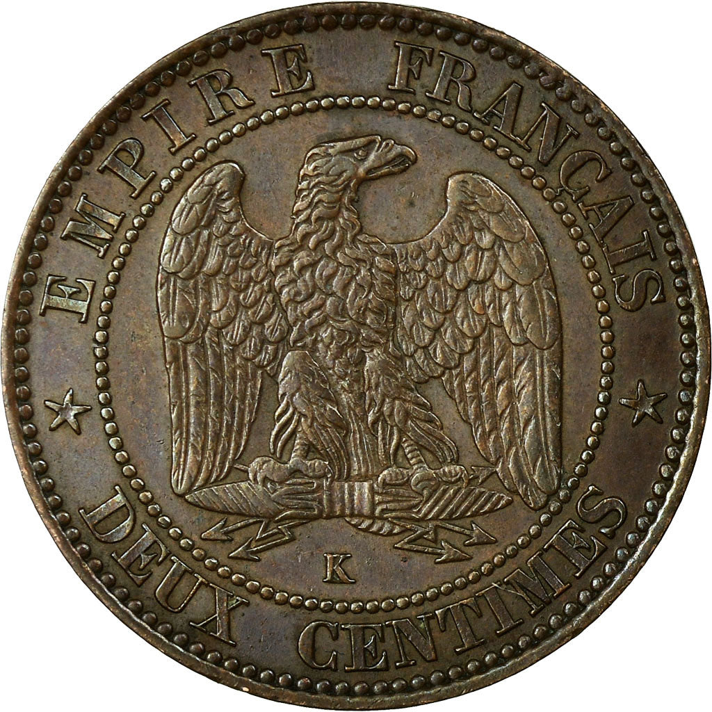 Coin, France, Napoleon III, Napoléon III, 2 Centimes, 1862, Bordeaux