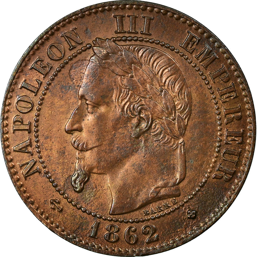 Moneta, Francja, Napoleon III, Napoléon III, 2 Centimes, 1862, Strasbourg