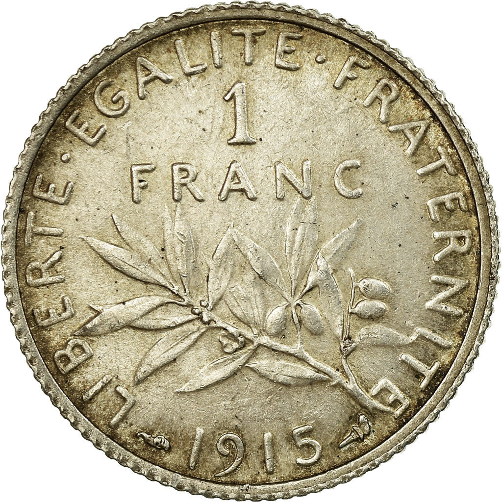 Monnaie, France, Semeuse, Franc, 1915, Paris, TTB, Argent, Gadoury:467, KM:844.1