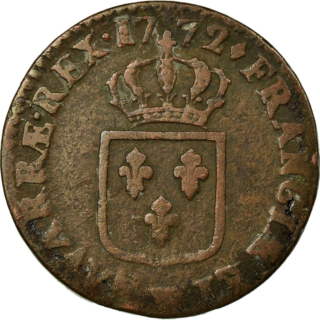 Moneta, Francja, Sol à la vieille tête, 1772, Paris, F(12-15), Miedź