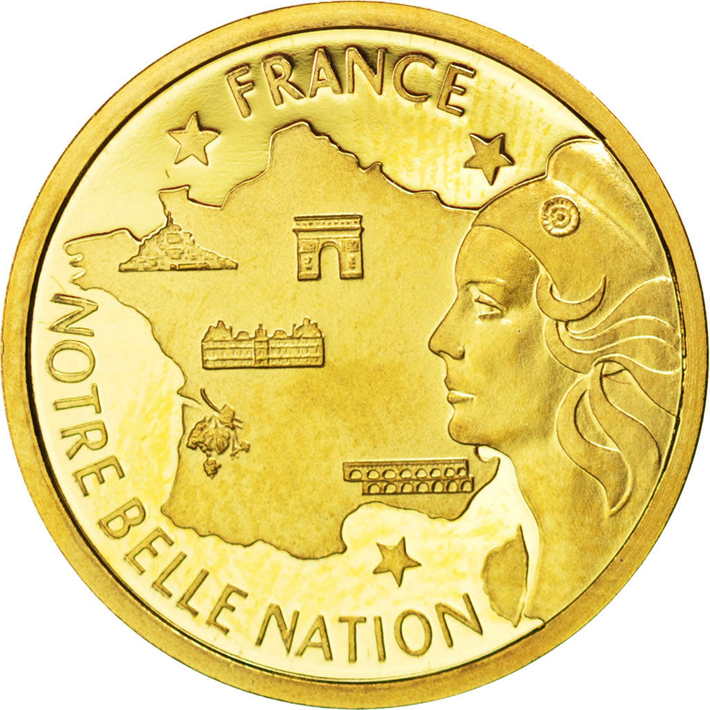 France, Medal, French Fifth Republic, Politics, Society, War, MS(65-70), Gold