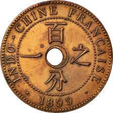 Coin, FRENCH INDO-CHINA, Cent, 1899, Paris, EF(40-45), Bronze, KM:8