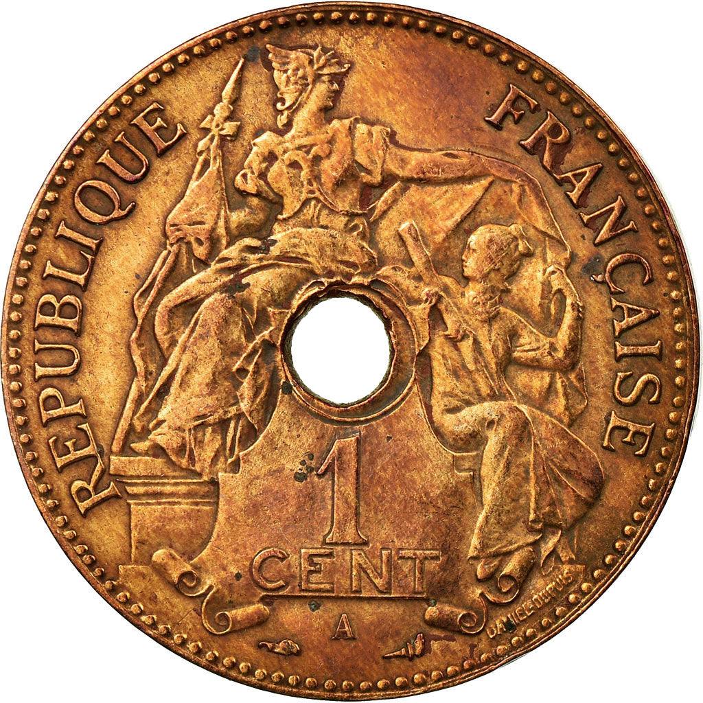 Coin, FRENCH INDO-CHINA, Cent, 1899, Paris, EF(40-45), Bronze, KM:8