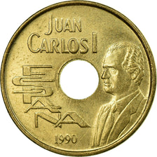 Moneda, España, Juan Carlos I, 25 Pesetas, 1990, Madrid, EBC, Aluminio -