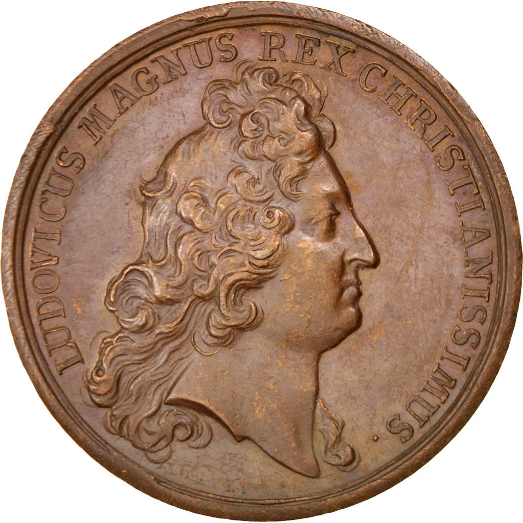 FRANCE, History, Louis XIV, Medal, AU(50-53), Bronze, 41, 33.00