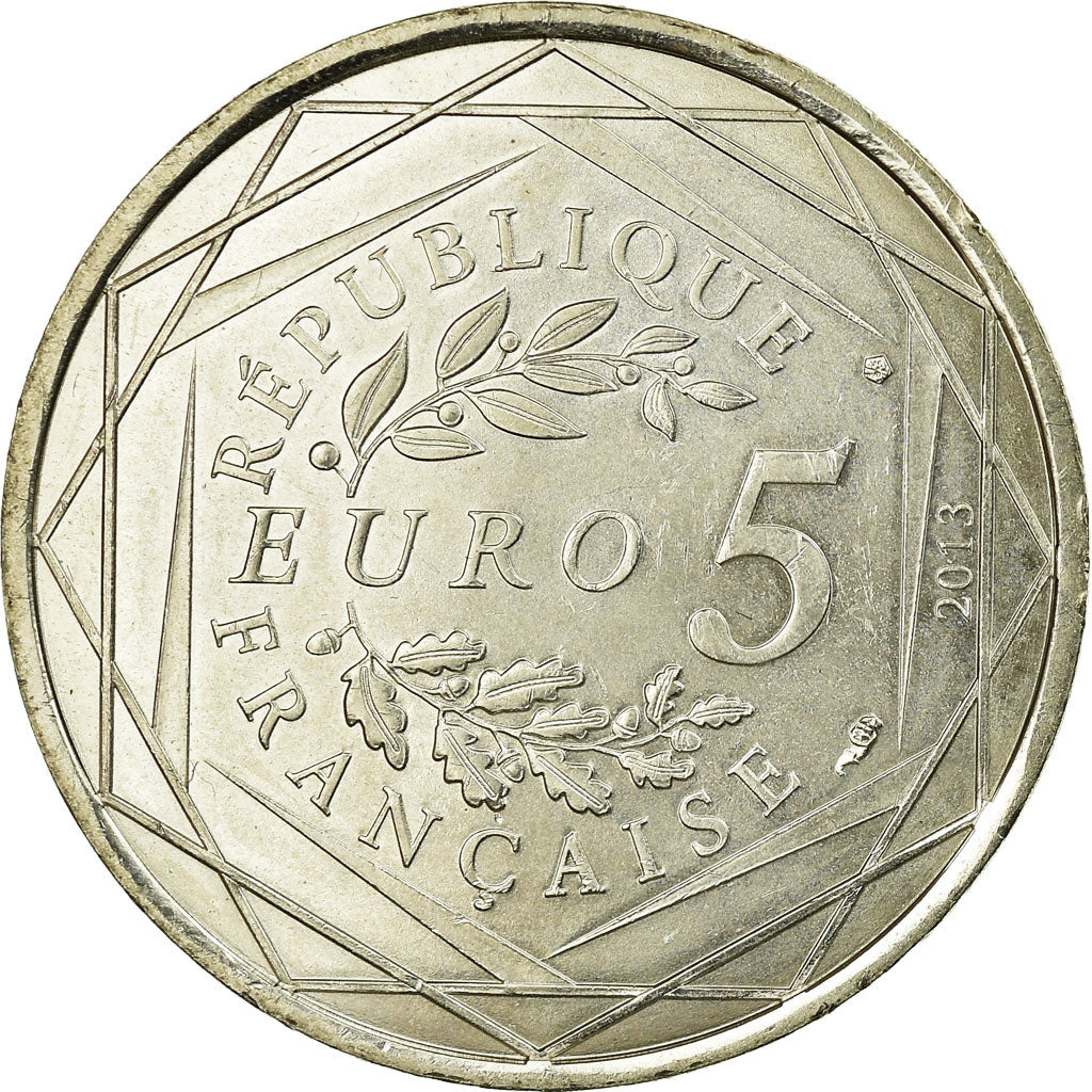 France, 5 Euro, 2013, AU(55-58), Silver, Gadoury:EU645