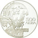 Moneta, Bulgaria, 500 Leva, 1993, MS(65-70), Srebro, KM:206