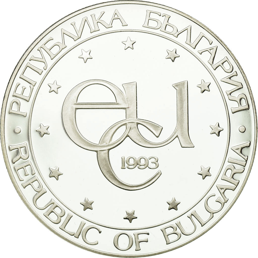 Moneta, Bulgaria, 500 Leva, 1993, MS(65-70), Srebro, KM:206