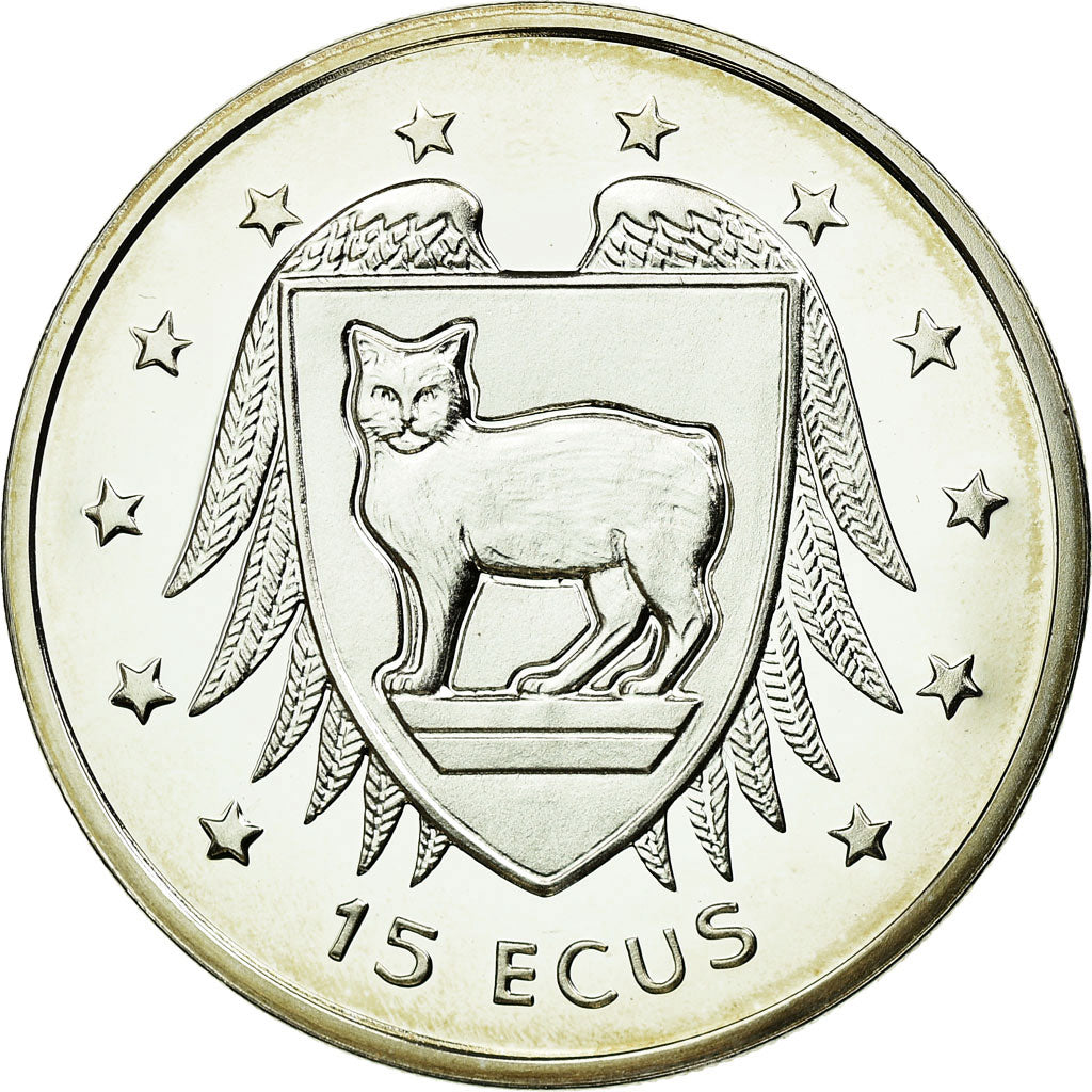 Coin, Isle of Man, Elizabeth II, 15 Ecus, 1994, Pobjoy Mint, MS(65-70), Silver