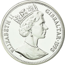 Coin, Gibraltar, Elizabeth II, 14 Ecus, 1995, MS(65-70), Silver, KM:495